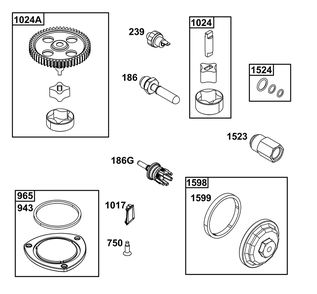 Lubrication Group Diagram and Parts List for 49E877-0036-Z1  Briggs and Stratton Engine